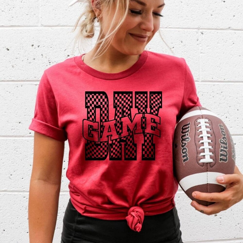 Red/Black Gameday Checkered Tee
